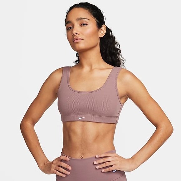 Nike Other - Nike Alate All U Light Support Lightly Lined Ribbed Sport Bra in Smokey Mauve L